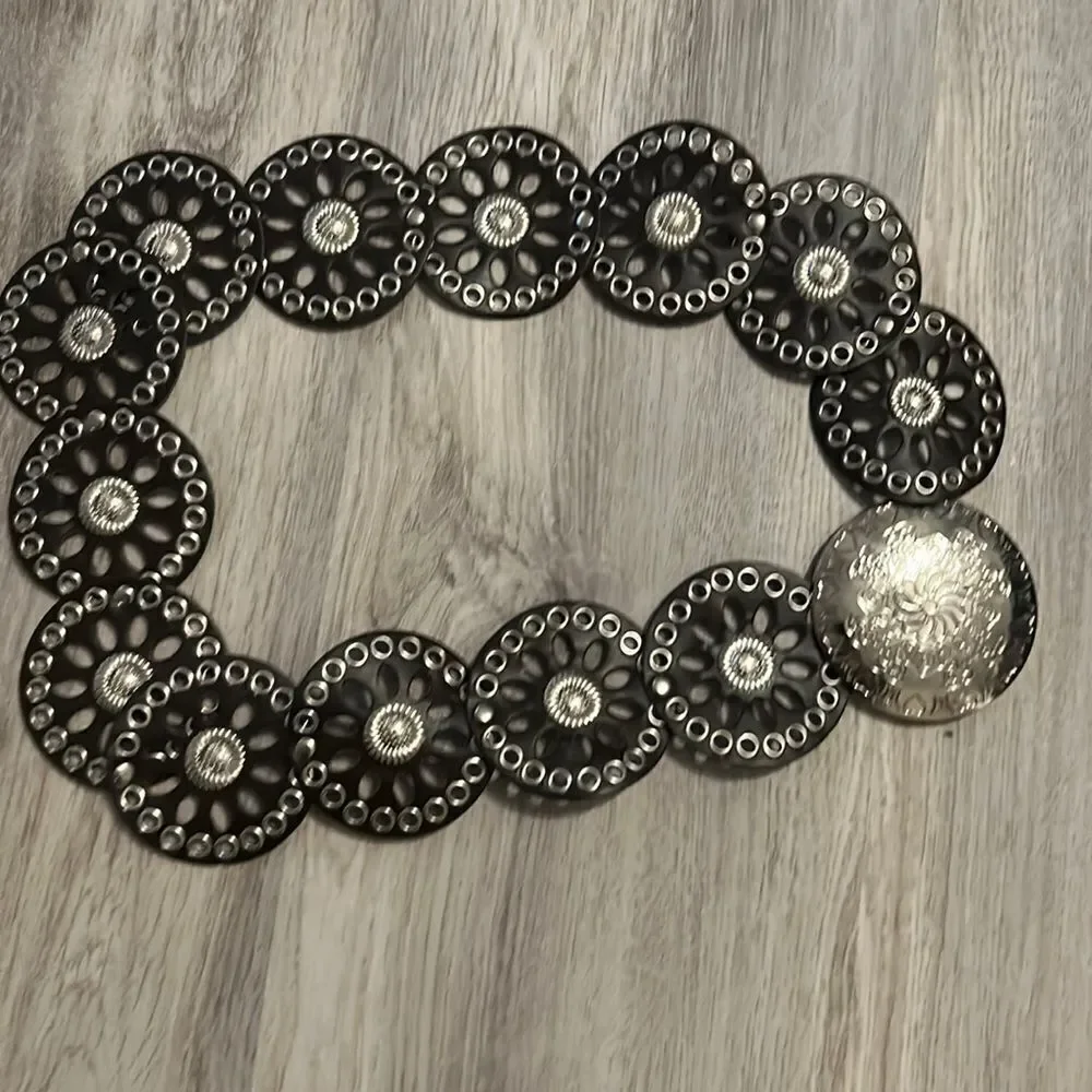 Boho buckle chocolate brown belt